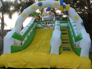 Giant Tiger themed inflatable slide
