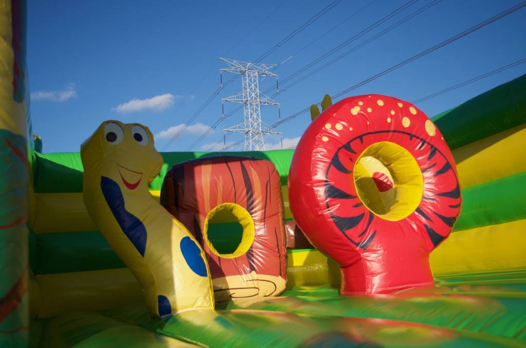 Jungle jumping castle obstacles