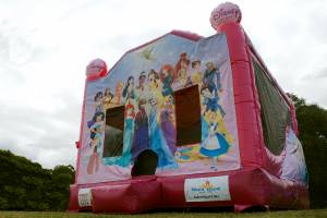 Medium pink Disney Prince jumping castle hire