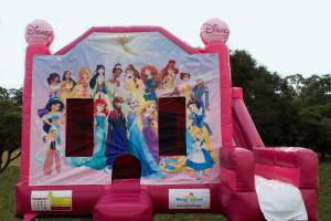Pink Disney Princess jumping castle hire Sydney