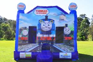 Blue Thomas the Tank Engine jumping castle with no slide