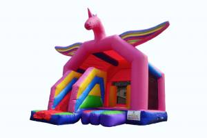 Medium unicorn jumping castle with slide