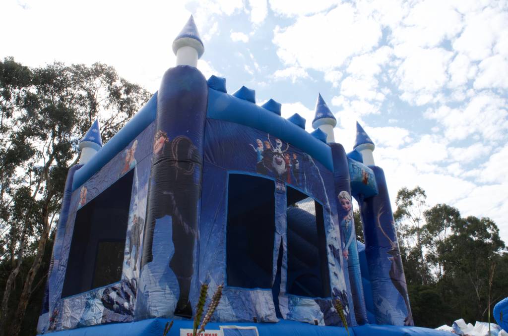 Frozen tower jumping castle for hire in Sydney