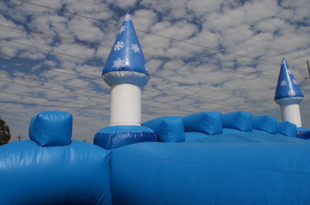 Top of large Frozen jumping castle