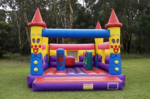 Clown theme jumping castle