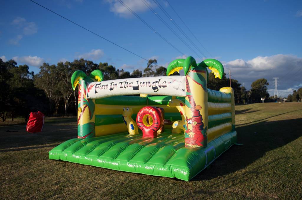 Jungle themed jumping castle