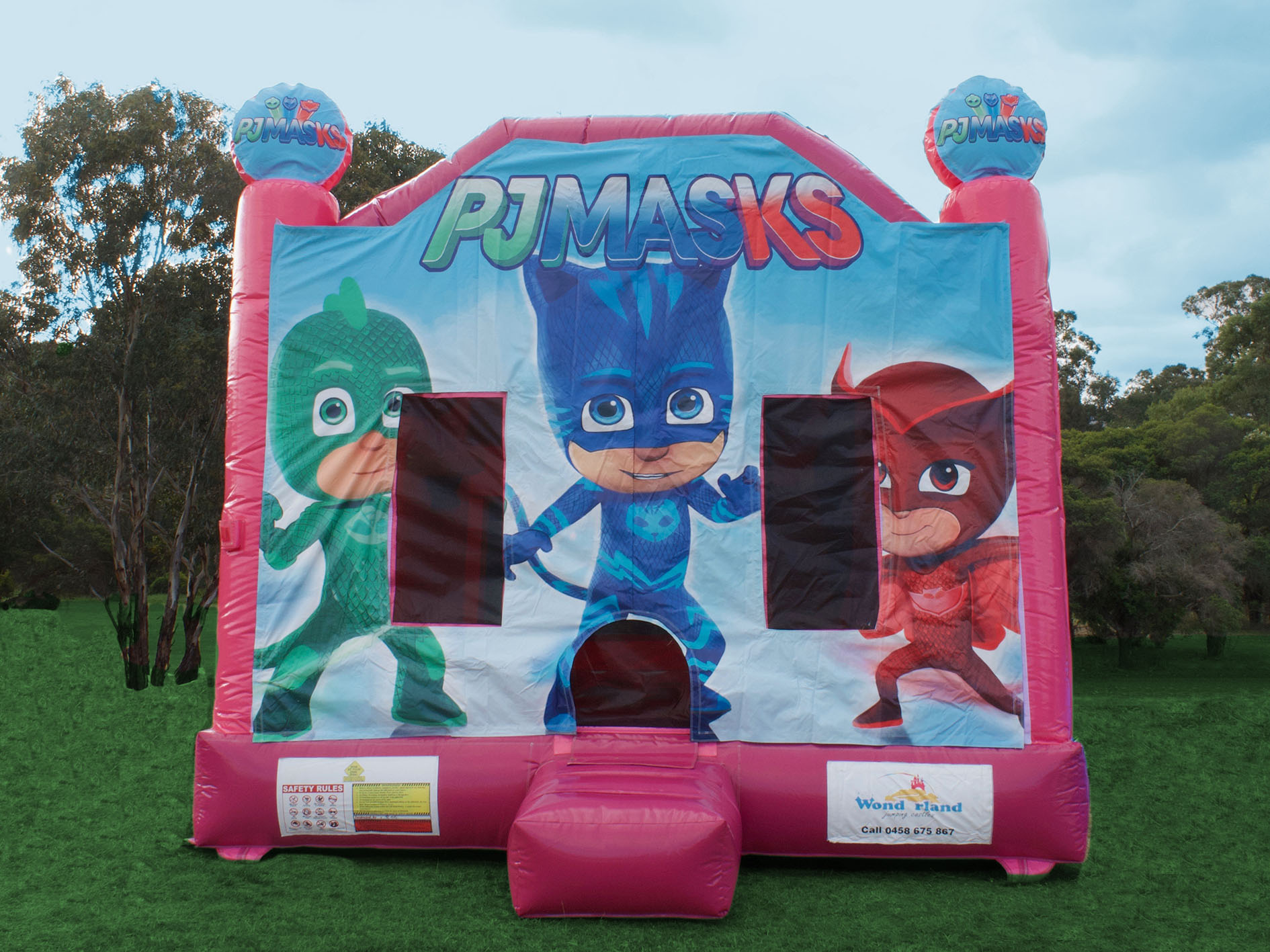 PJ Masks Jumping Castle Hire and Slide Wonderland Jumping Castles