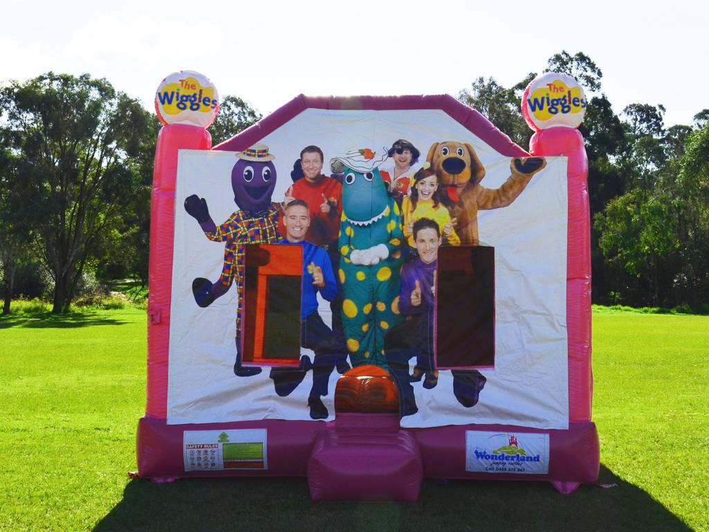Pink Wiggles jumping castle